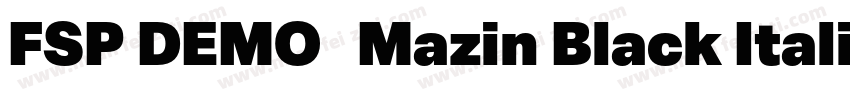 FSP DEMO   Mazin Black Italic字体转换